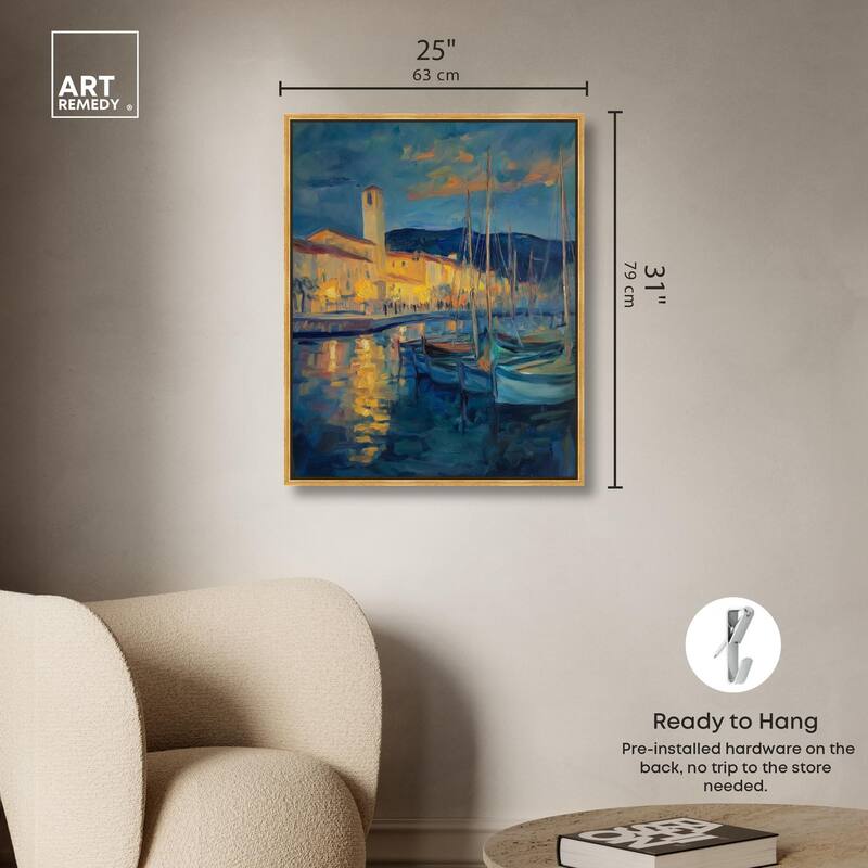 Harbor Lights Canvas by Art Remedy