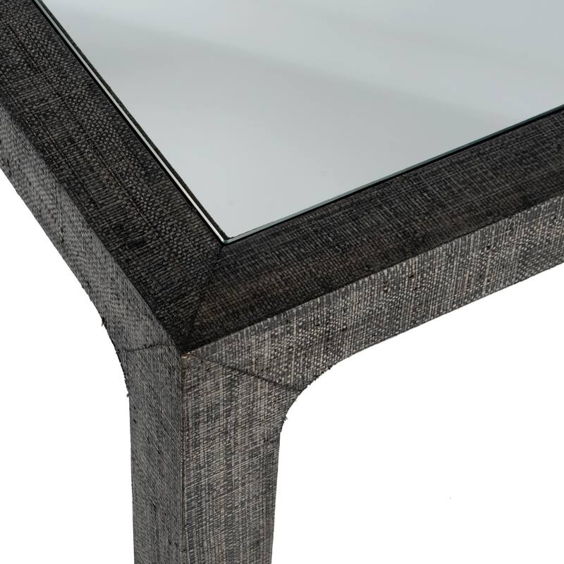 Chatham Glass and Raffia Square 36" Coffee Table