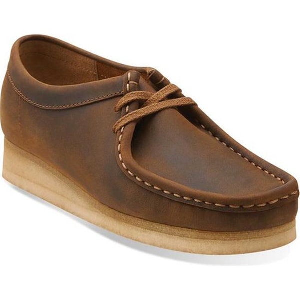 brown leather wallabee clarks