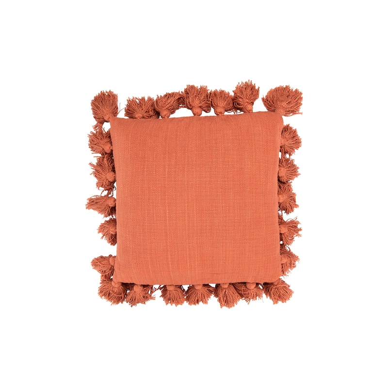 Cotton Pillow with Tassels