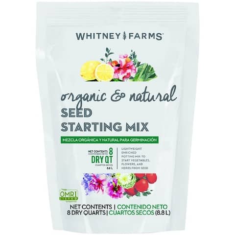 Whitney Farms 10101-75001 Organic & Natural Seed Starting Mix, 8 Quart