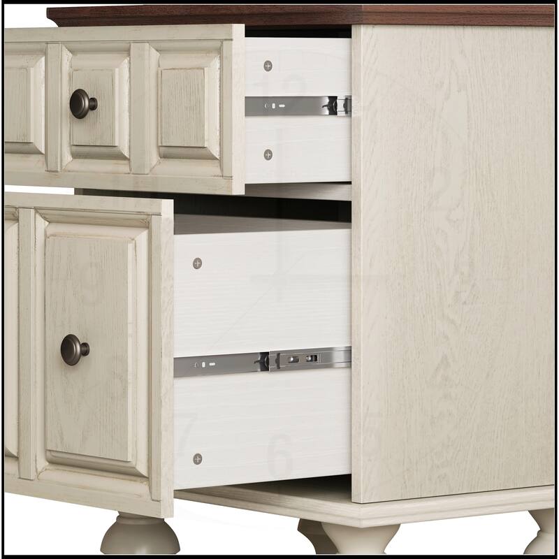 20.47"Vintage Nightstand with 2 Drawers(Set of 2)