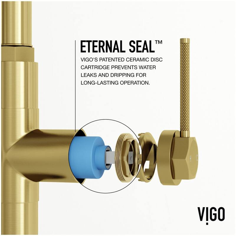 Vigo VG02035 Hart 1.8 GPM 18" H Single Handle Single Hole Pre-Rinse