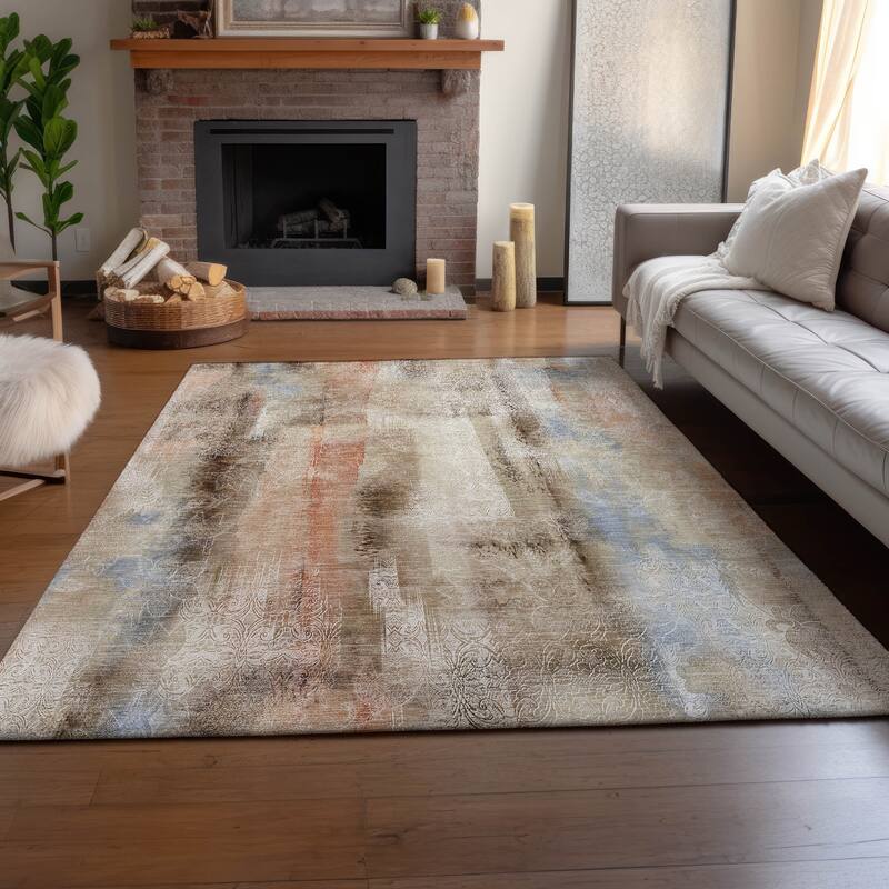 Premium Washable Super Soft Abstract Imprints Mayfield Rug
