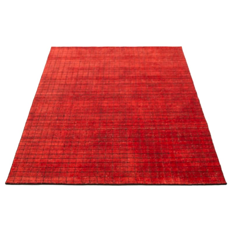 ECARPETGALLERY Hand Loomed Kashkuli Gabbeh Light Red Silk Rug - 5'7 x 7'9