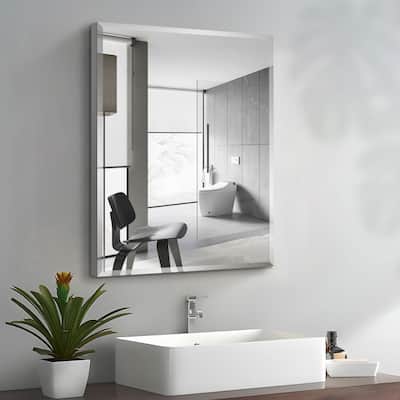 24 in. W x 30 in. H Rectangular Modern Metal Framed Wall Mount or Recessed Bathroom Medicine Cabinet with Mirror