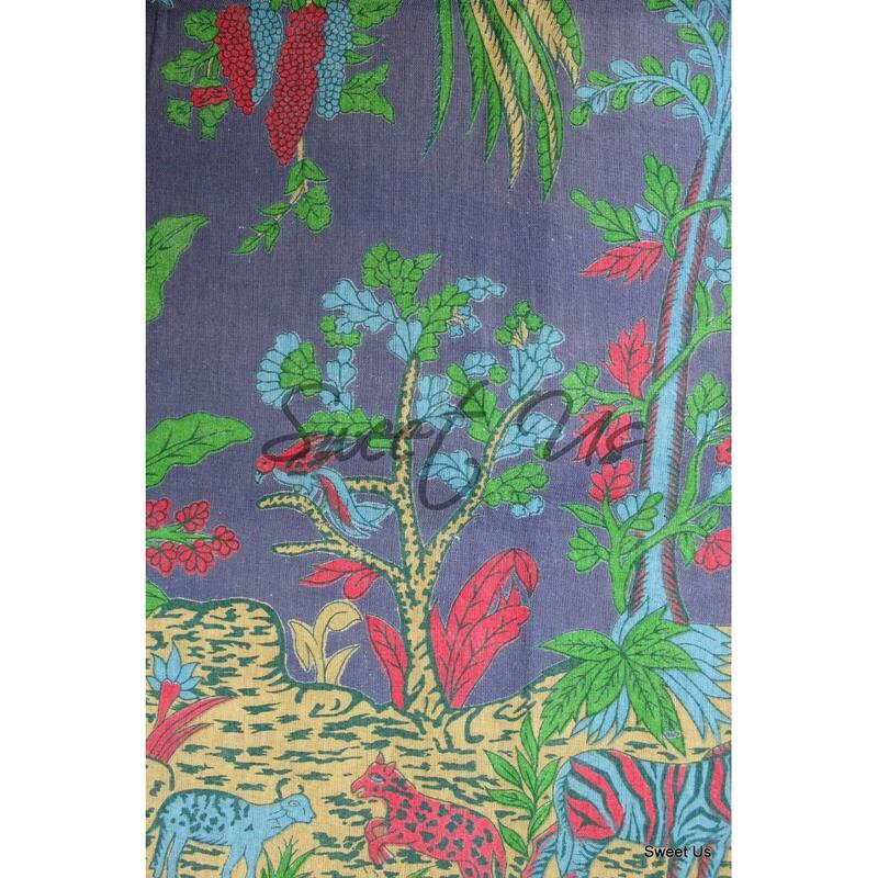 Cotton Heavenly Tree of Life Floral Tablecloth Rectangle - 88 x 104 Inches