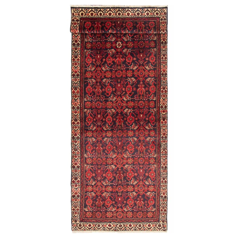 ECARPETGALLERY Hand-knotted Andelz Navy Wool Rug - 3'6 x 10'1 - Dark Navy - 3'6 x 10'1