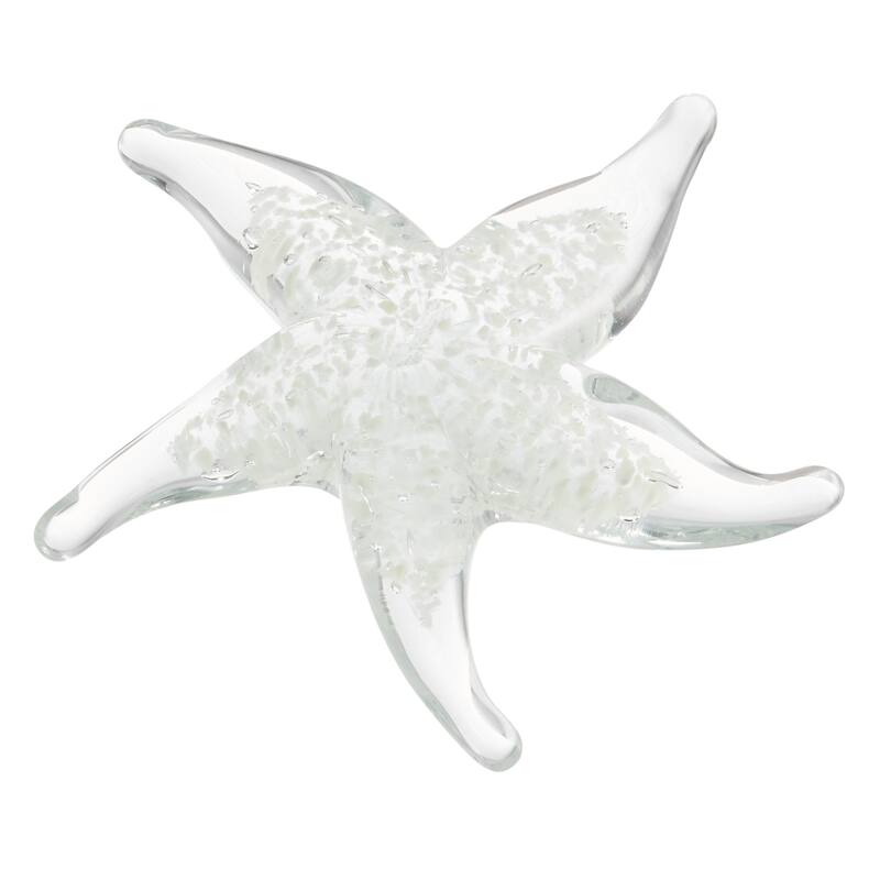 Glowing Glass Starfish Nautical Figure - 14" - Clear