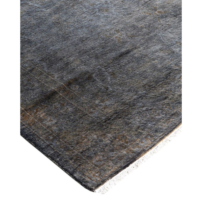 Contemporary Overdyed Wool Hand Knotted Area Rug - 3' 3" x 5' 1"