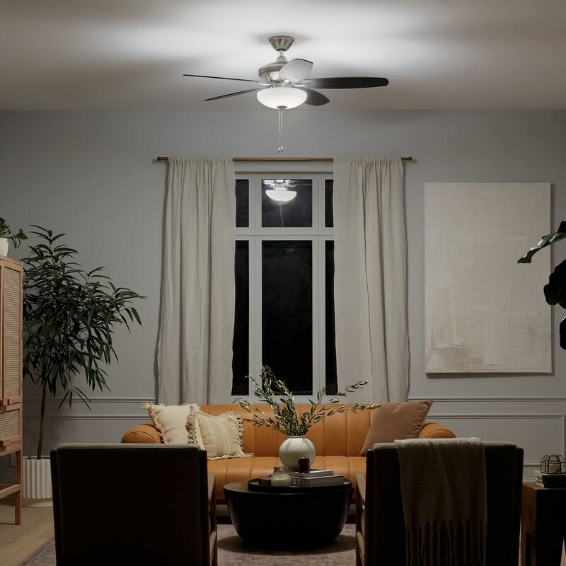 Kichler Renew Select 52 inch LED Ceiling Fan Brushed Stainless Steel with Reversible Blades