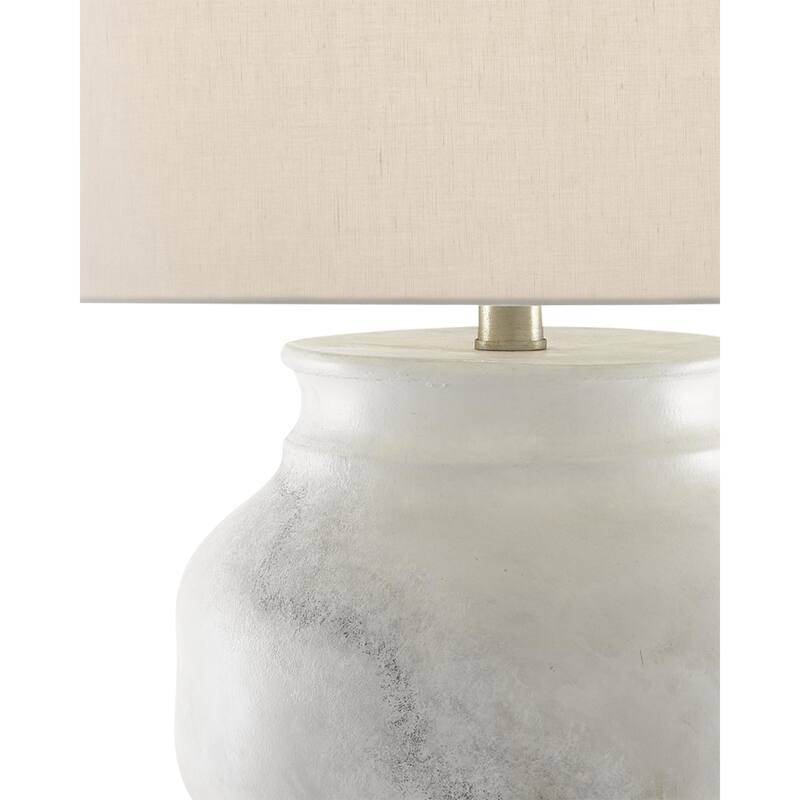 Currey & Company Kalossi White Table Lamp - 28.5"h x 20"dia