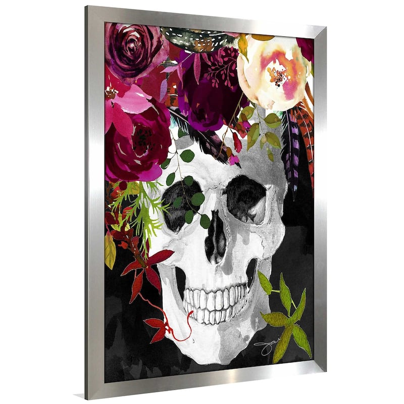 "Floral Skull" by Jodi Print on Acrylic