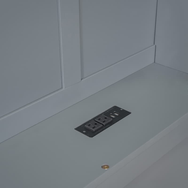 Full Size Wooden House Bed with Bedside Drawers & Shelves, House-Shaped Platform Bed with Power Outlet & USB Port for Kids Teens