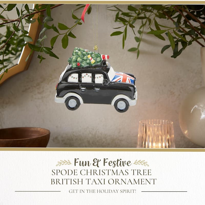 Spode Tree Brit Taxi Ornament