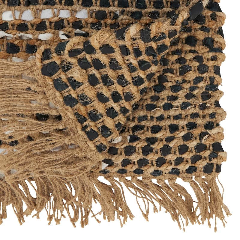 Luxurious Leather Table Runner with Two-Tone Design - 16"x72"