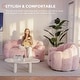 preview thumbnail 18 of 22, Loveseat Floral Shaped Bean Bag Sofa