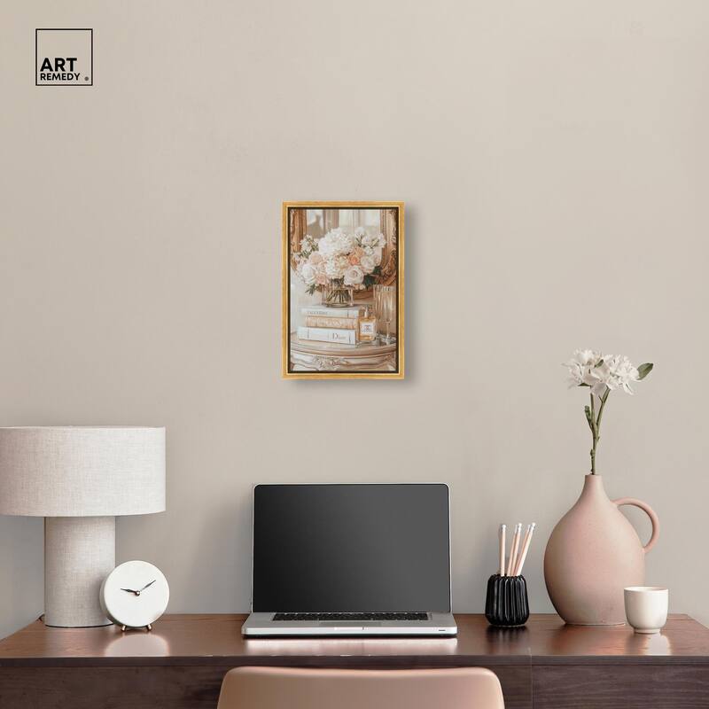 Mirror and Classy Glam Books Canvas by Art Remedy