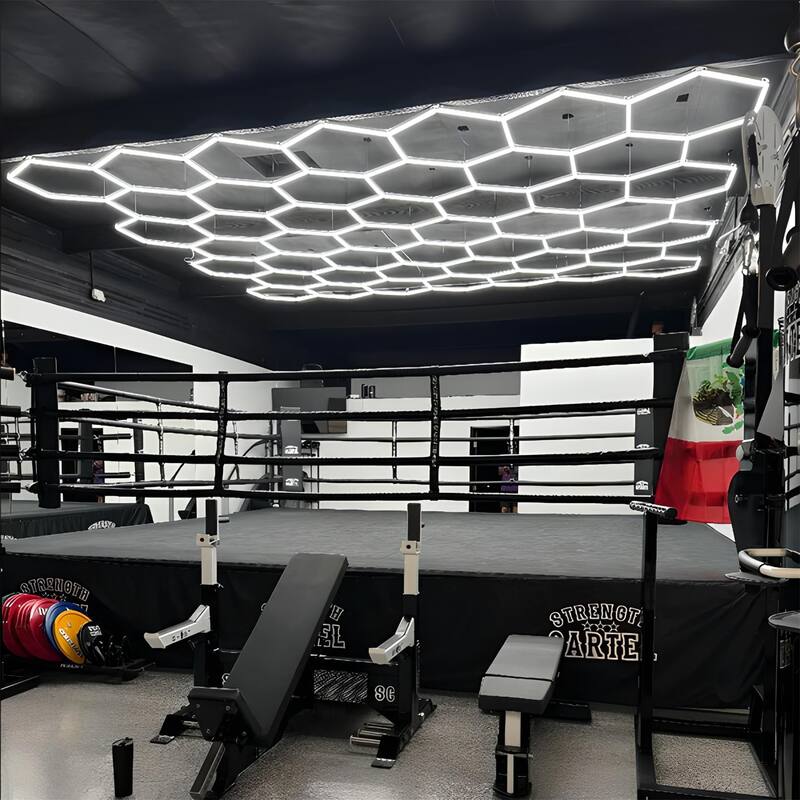 RGBW Hexagon Modular Suspended Lighting, Wall Light