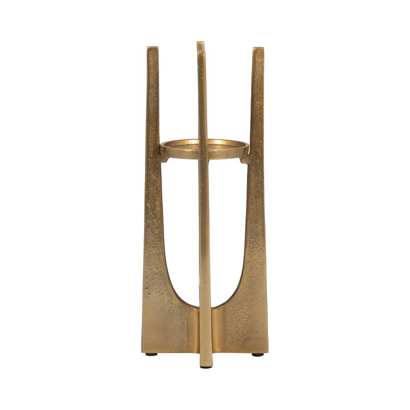 Sagebrook Home Modern Metal Solid Pillar Candle Holder