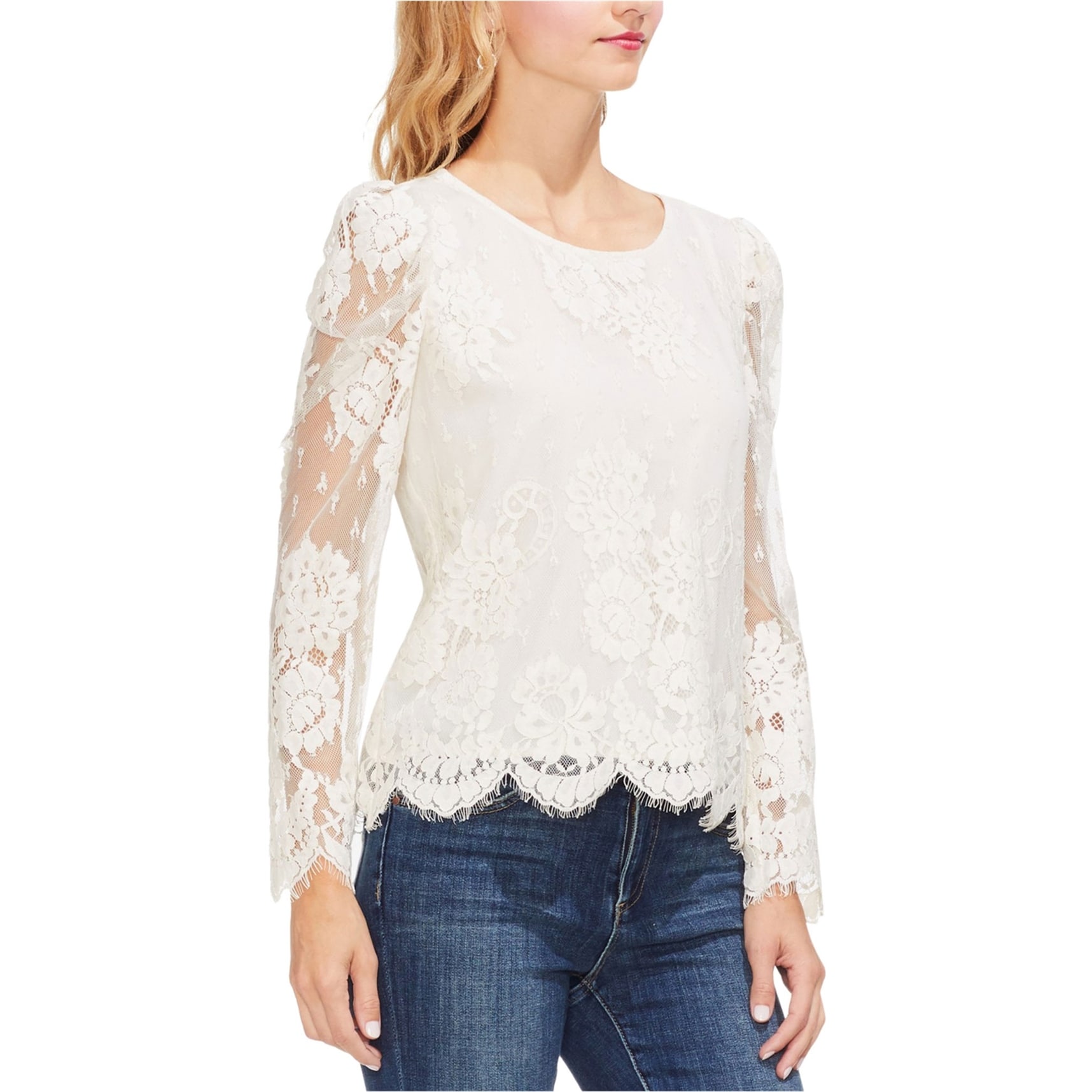 Vince Camuto Womens Lace Pullover