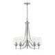 preview thumbnail 1 of 1, Joliet 5 Light Chandelier in Brushed Nickel