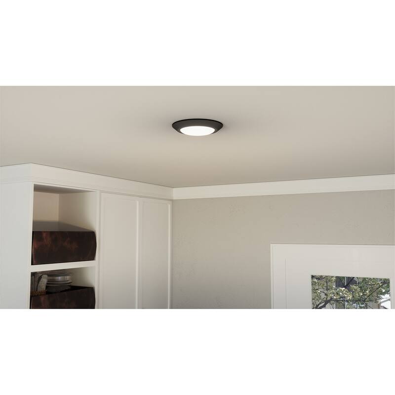 Quoizel Verge Earth Black 7.5-inch LED light Flush Mount