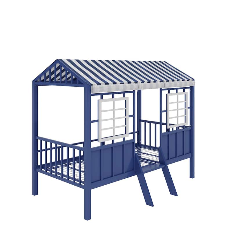 Little Seeds Rowan Valley Forest Loft Bed - Blue/White
