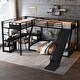 preview thumbnail 5 of 29, L-Shaped Metal Bunk Bed and Loft Bed with Desk, Storage Shelves and Slide Twin over Full bunk bed with Twin loft bed