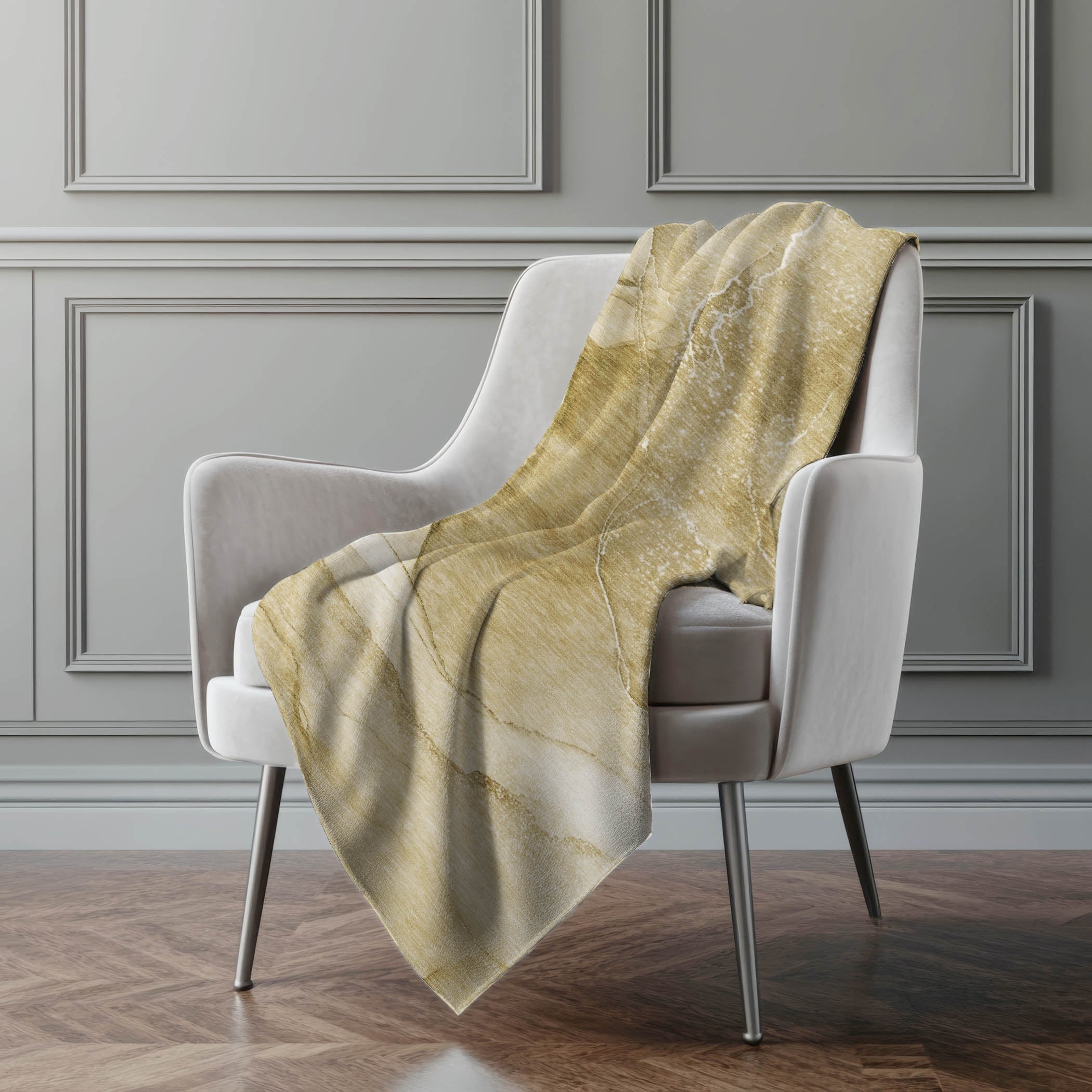 Premium Machine Washable Modern Abstract Sherpa Throw Blanket