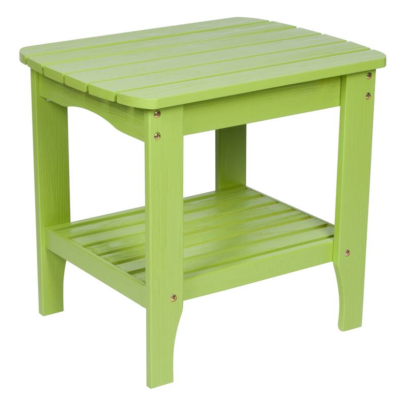 Laguna 24" Weather Resistant Wood Rectangular Table - Lime Green
