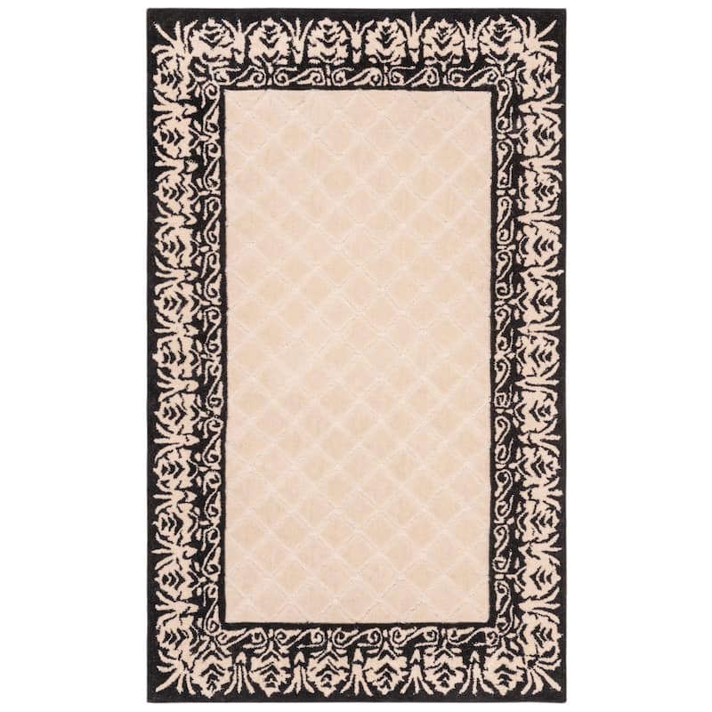 SAFAVIEH Handmade Total Performance Majbritt Oriental Trellis Rug - 2' x 3' - Black