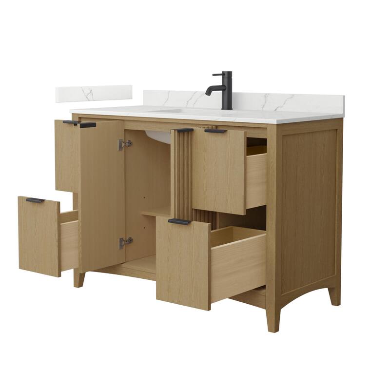 Wyndham Collection WCF9191-48S-QTZ-UNSMXX Palmilla 48" Free Standing