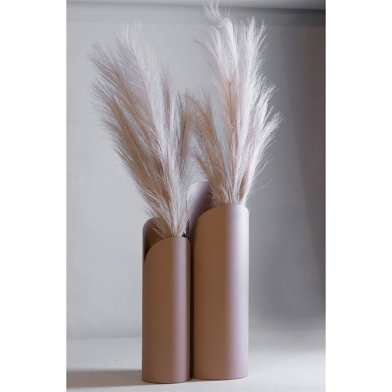 Lg. Pink Iron Vase 15.75"H -ST