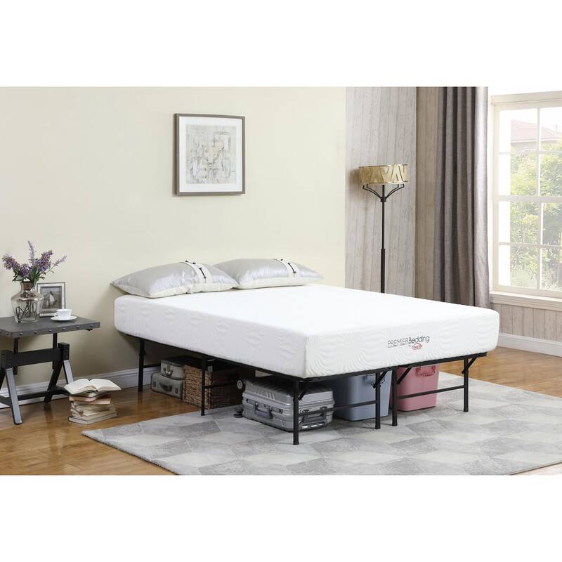 Sturdy Black Queen Size Mattress Support Platform with Enhanced Stability and Storage