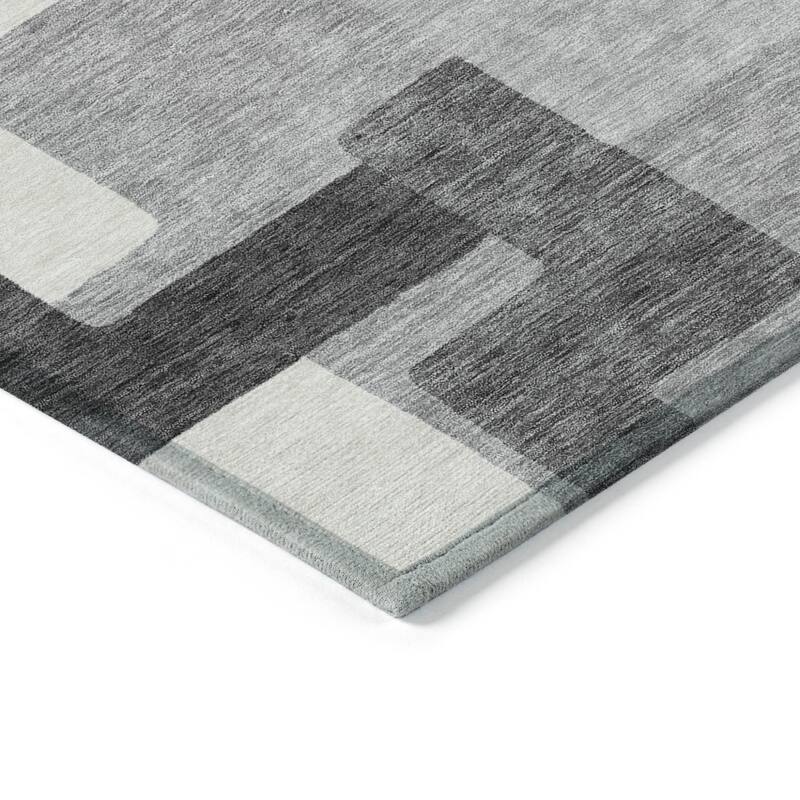 HomeRoots Abstract Transitional Rectangle Outdoor Rug