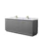 Option Dark Gray, Bronze Trim, Carrara Marble Top