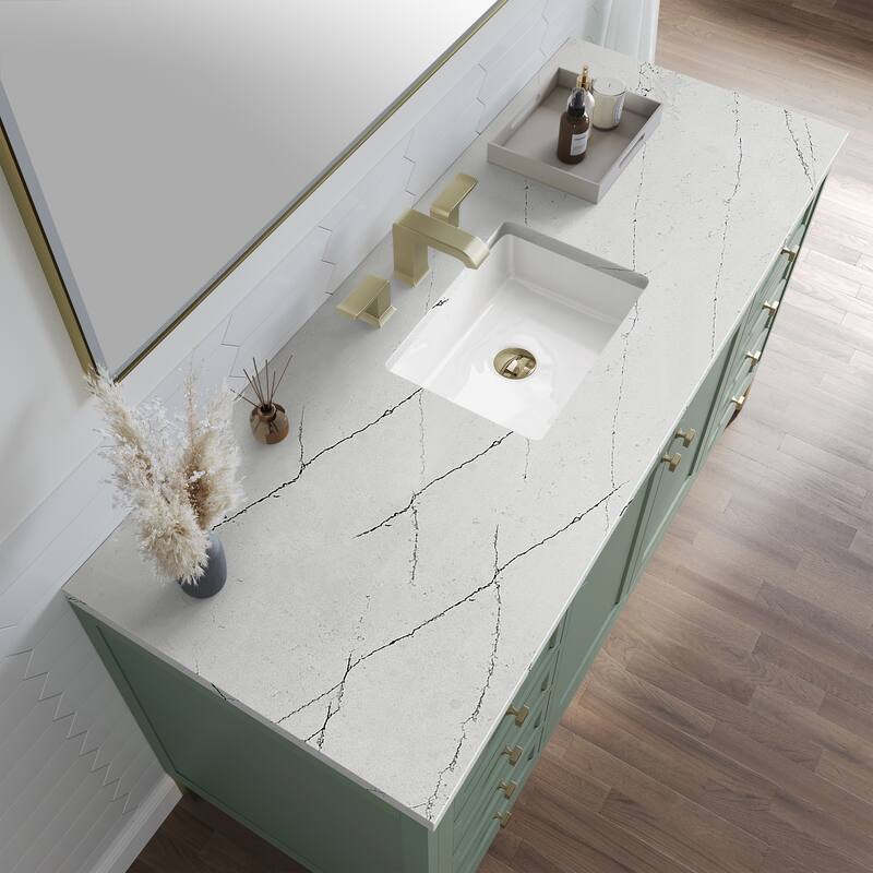 Chicago 60" Single Vanity, Smokey Celadon, w/ FreePower Wireless Charger