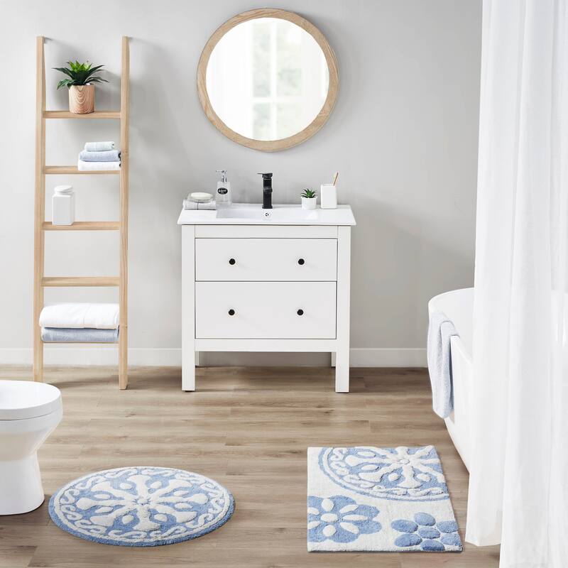 Madison Park Marrakesh Medallion Cotton Tufted Bath Rug