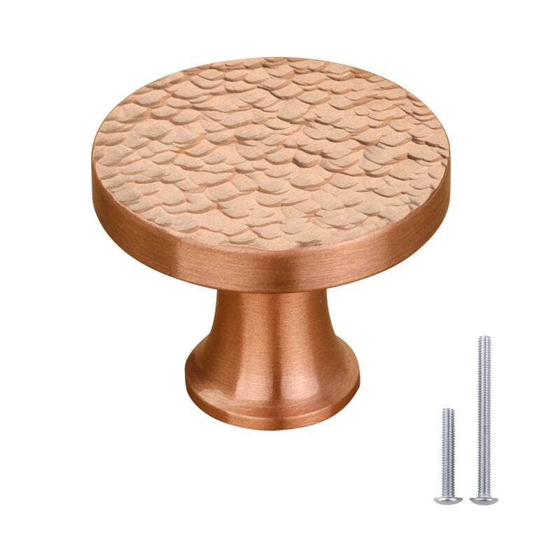 Copper Kitchen Cabinet Knobs 1-1/4 inch (32 mm) Diameter 100% Solid Brass Drawer Knob (10-PACK)