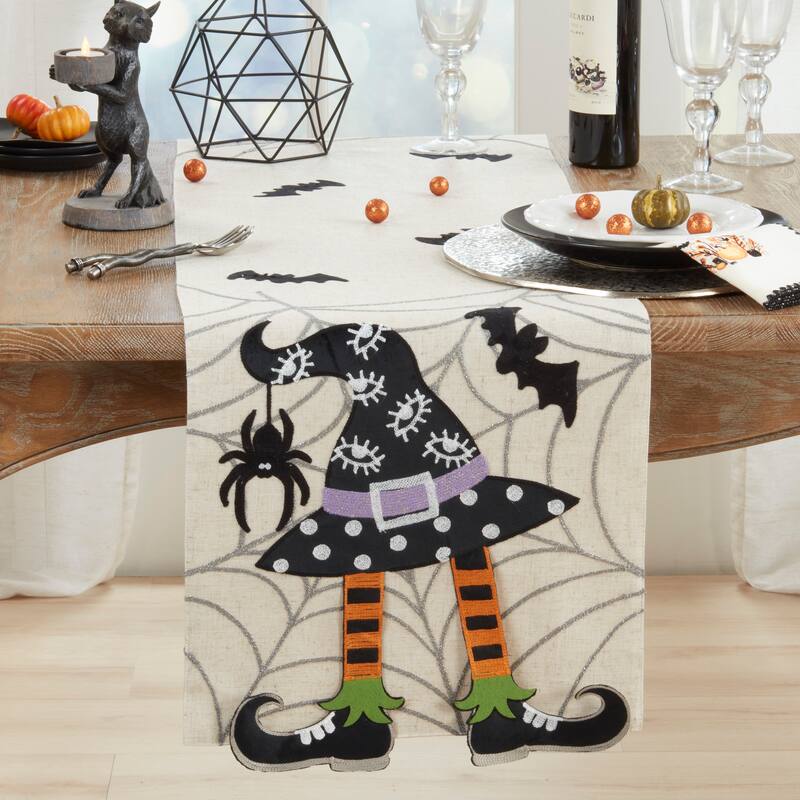 Linen Blend Witch Hat Table Runner - 16"x70"