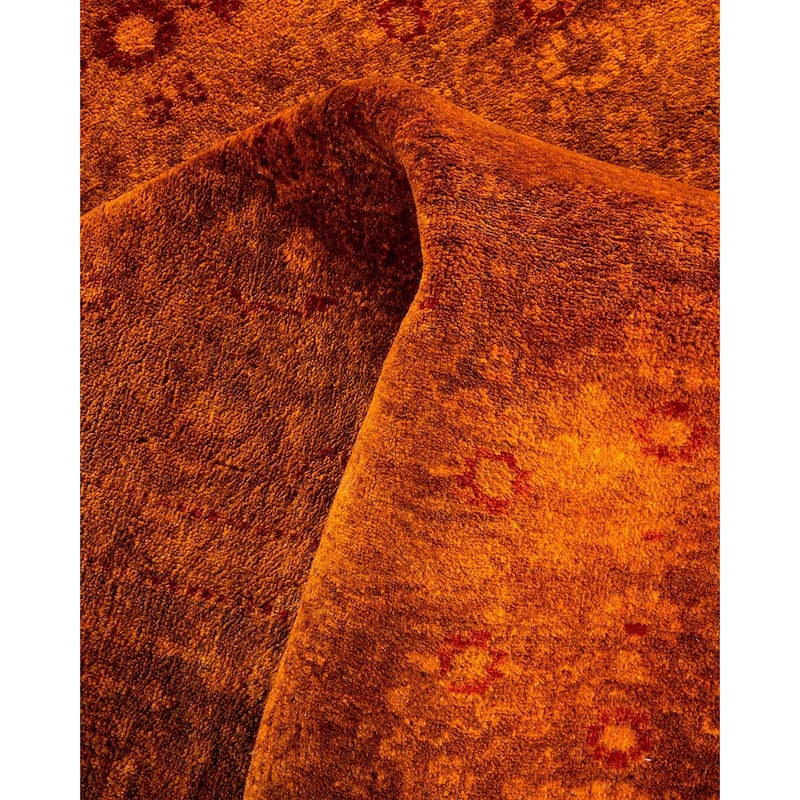 Fine Vibrance One-of-a-Kind Hand-Knotted Area Rug - Gold, 6' 0" x 8' 10" - 6' 0" x 8' 10"