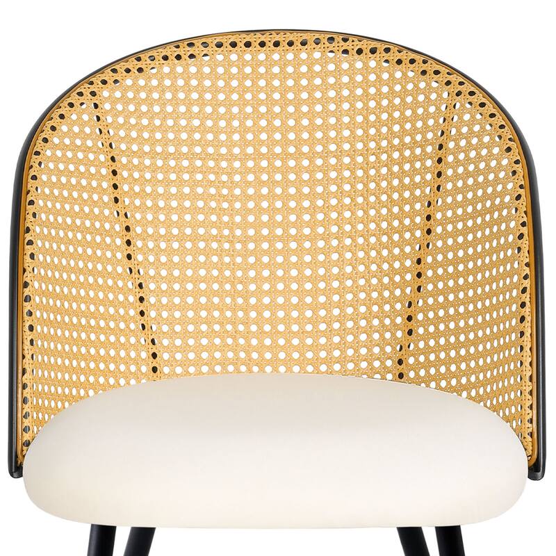 Modern Upholstered Rattan Dining Chairs Set of 2/4