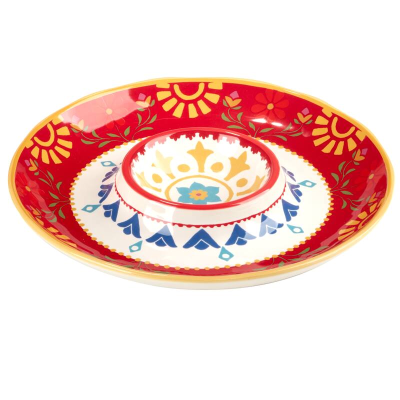 Certified International Spice Love Chip & Dip - 13.75" Diam x 1.75"