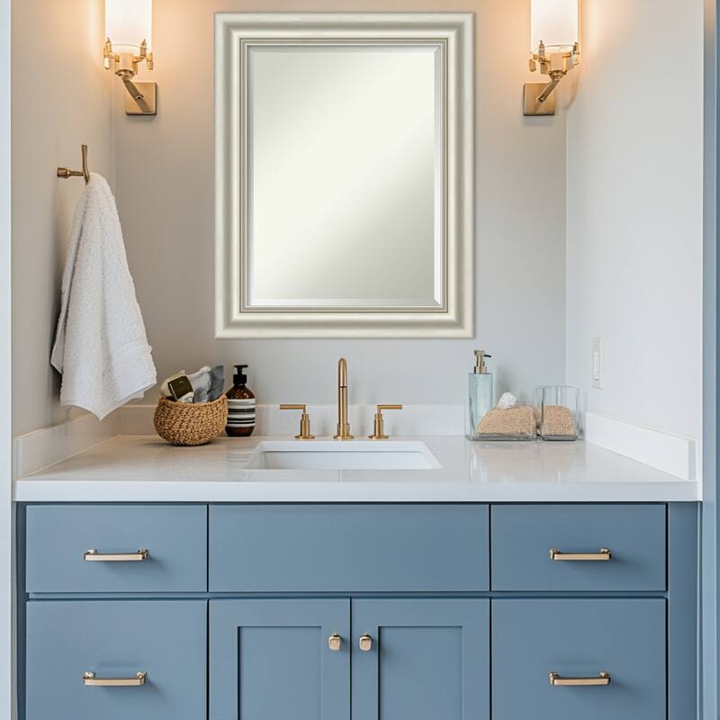 Sophia Beveled Framed Bathroom Vanity Wall Mirror