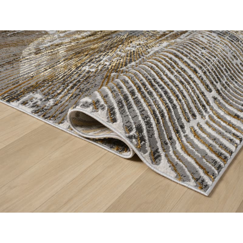 Mila Collection Geometric Contemporary Area Rug