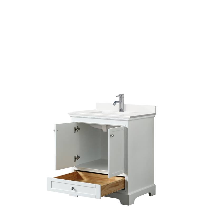 Deborah 30-inch Single Vanity, Quartz Top