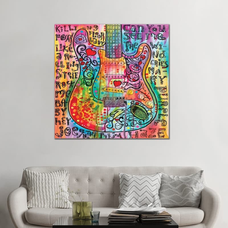 iCanvas "Jimi's Guitar" by Dean Russo Canvas Print
