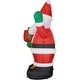 preview thumbnail 15 of 14, Fraser Hill Farm 10-Ft. Tall Santa Claus Holding a Gift, Blow Up Inflatable with Lights and Storage Bag