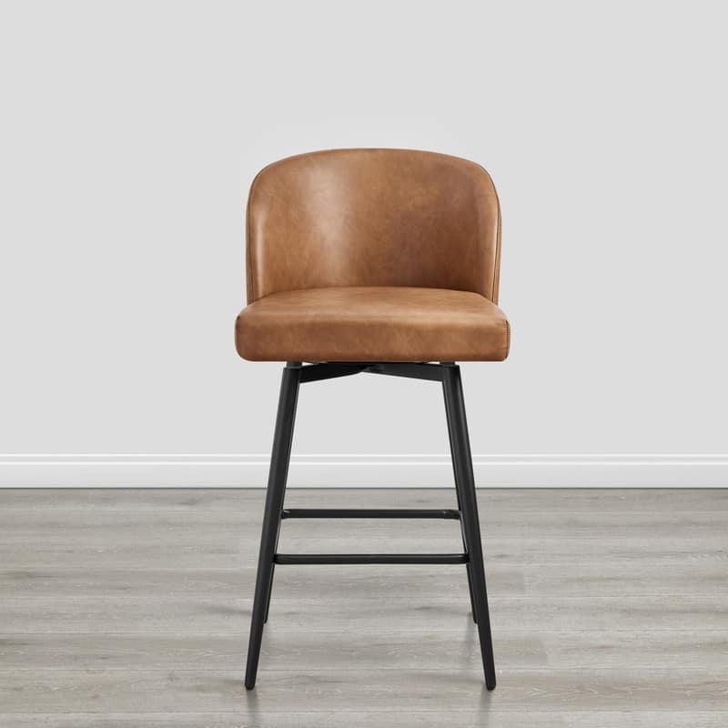 Charlotte Counter Height Swivel Barstool with Metal Legs Set